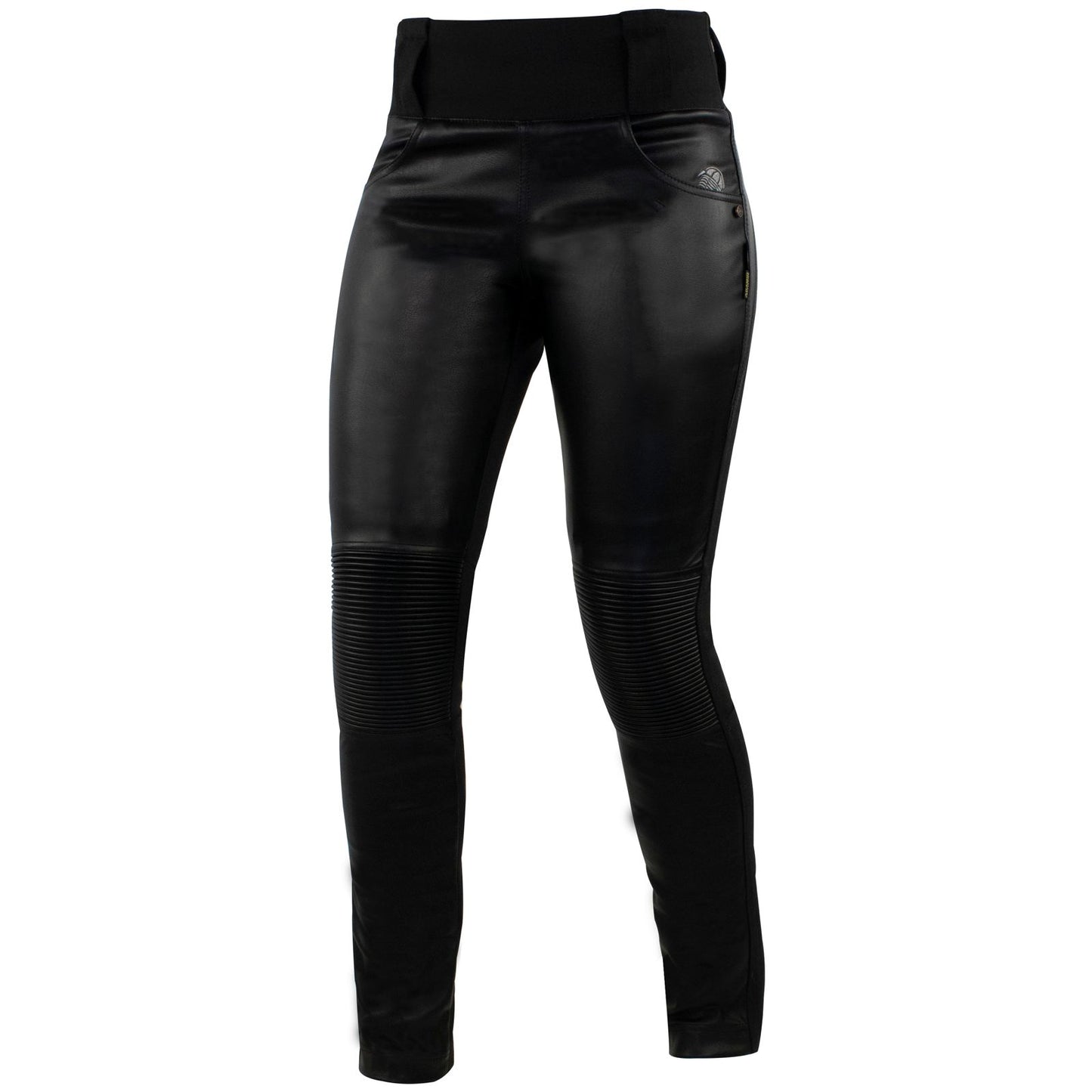 Trilobite Leder Leggings Damen schwarz, Skinny-Fit