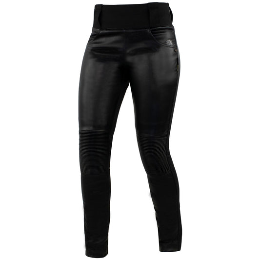 Trilobite Leder Leggings Damen schwarz, Skinny-Fit